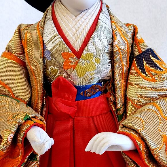 Japanese Vintage Hina Doll - Traditional Kimono - Picture 7 of 8
